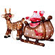 Santa Claus on the sleigh with reindeer 90 LED cold light acrylic indoor outdoor 50x85x35 cm s9