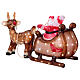 Santa Claus on the sleigh with reindeer 90 LED cold light acrylic indoor outdoor 50x85x35 cm s10