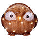 Eule mit geöffneten Augen, Lichtfigur, 30 kaltweiße LEDs, aus Acryl, 20 cm, für Innen- und Außenbereich s3