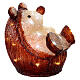 Acrylic hedgehog, 30 white cold LED lights, battery operated, 10 in, IN/OUTDOOR s3
