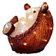 Acrylic hedgehog, 30 white cold LED lights, battery operated, 10 in, IN/OUTDOOR s4