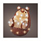 Erizo luminoso luz fría acrílico 24 cm int ext con pilas s1