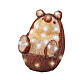 Luminous hedgehog 30 LED cold light acrylic 24 cm int. battery operated s3