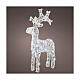 Standing reindeer, 50 flickering cold white LED lights with timer, 25 in, IN/OUTDOOR s1