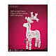 Santa Claus' reindeer, 50 flashing warm white LED lights with timer, 25 in, IN/OUTDOOR s5