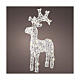 Renne du Père Noël 50 LEDs blanc chaud clignotant 65 cm acrylique souple minuteur int/ext s1