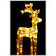 Renna di Babbo Natale 50 LED bianco caldo flashing effect 65 cm acrilico morbido timer int est s4