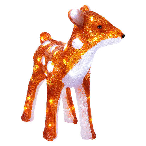 Christmas light fawn, 60 ice white LED lights, acrylic, 15 in, IN/OUTDOOR 3