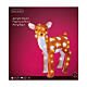 Christmas light fawn, 60 ice white LED lights, acrylic, 15 in, IN/OUTDOOR s7