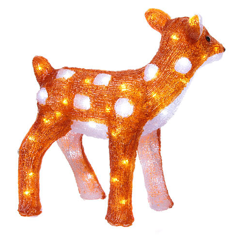 Cervato luminoso navideño 60 LED blanco hielo acrílico int ext 38 cm 5