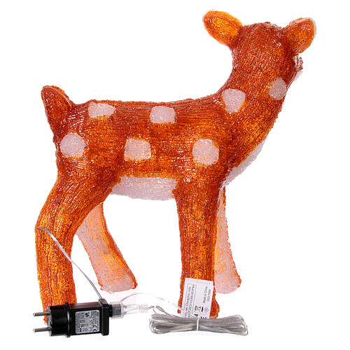 Cervato luminoso navideño 60 LED blanco hielo acrílico int ext 38 cm 7