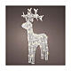 Luminous reindeer, 80 warm white LED lights with timer, flexible acrylic, 35 in, IN/OUTDOOR s1