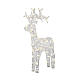 Luminous reindeer, 80 warm white LED lights with timer, flexible acrylic, 35 in, IN/OUTDOOR s2