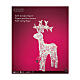Luminous reindeer, 80 warm white LED lights with timer, flexible acrylic, 35 in, IN/OUTDOOR s6
