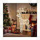 Luminous reindeer, 80 warm white LED lights with timer, flexible acrylic, 35 in, IN/OUTDOOR s2