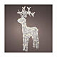 Renna luminosa 80 LED acrilico morbido trasparente bianco caldo 90 cm int est timer s1
