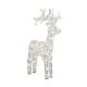 Renna luminosa 80 LED acrilico morbido trasparente bianco caldo 90 cm int est timer s5