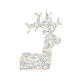 LED reindeer 80 lights warm white soft acrylic transparent 90 cm indoor outdoor timer s4