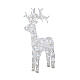 Luminous reindeer, 80 flashing cold white LED lights with timer, flexible acrylic, 35 in, IN/OUTDOOR s2