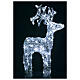 Luminous reindeer, 80 flashing cold white LED lights with timer, flexible acrylic, 35 in, IN/OUTDOOR s4