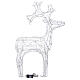 Luminous reindeer 80 LED ice white flashing effect 90 cm soft acrylic int est timer s5