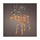 Christmas light moose of 45 in, 160 micro LEDs, warm white, artificial wicker, in/outdoor s1