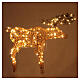 Christmas light moose of 45 in, 160 micro LEDs, warm white, artificial wicker, in/outdoor s3