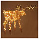 Christmas light moose of 45 in, 160 micro LEDs, warm white, artificial wicker, in/outdoor s4