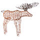 Christmas light moose of 45 in, 160 micro LEDs, warm white, artificial wicker, in/outdoor s5