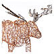 Christmas light moose of 45 in, 160 micro LEDs, warm white, artificial wicker, in/outdoor s6