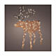 Christmas moose decoration 160 microLED warm white synthetic wicker 110 cm indoor outdoor timer s1
