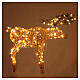 Christmas moose decoration 160 microLED warm white synthetic wicker 110 cm indoor outdoor timer s3