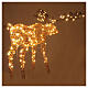 Christmas moose decoration 160 microLED warm white synthetic wicker 110 cm indoor outdoor timer s4