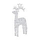 Santa Claus' reindeer, 120 flashing cold white LED lights, acrylic, 50 in, IN/OUTDOOR s2
