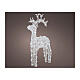 Santa Claus' reindeer, 120 flashing cold white LED lights, acrylic, 50 in, IN/OUTDOOR s4
