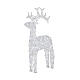 Santa Claus' reindeer, 120 flashing cold white LED lights, acrylic, 50 in, IN/OUTDOOR s5