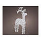 Santa Claus' reindeer, 120 flashing cold white LED lights, acrylic, 50 in, IN/OUTDOOR s6