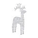 Santa Claus' reindeer, 120 flashing cold white LED lights, acrylic, 50 in, IN/OUTDOOR s7