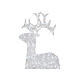 Santa Claus' reindeer, 120 flashing cold white LED lights, acrylic, 50 in, IN/OUTDOOR s8