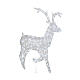 Reindeer with front leg raised, 120 flashing cold white LED lights, acrylic, 50 in, IN/OUTDOOR s2