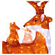 Luminous reindeer with small animals, 180 cold white LED lights with timer, acrylic, 40 in, IN/OUTDOOR s5