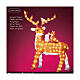 Luminous reindeer with small animals, 180 cold white LED lights with timer, acrylic, 40 in, IN/OUTDOOR s7