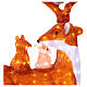 Renne lumineuse avec animaux en acrylique 180 LEDs blanc froid 100 cm minuteur int/ext s5