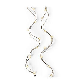 Fairy Christmas lights with silver wire of 2.95 m, 60 warm white micro LED lights, indoor