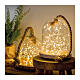 Fairy Christmas lights with silver wire of 2.95 m, 60 warm white micro LED lights, indoor s3