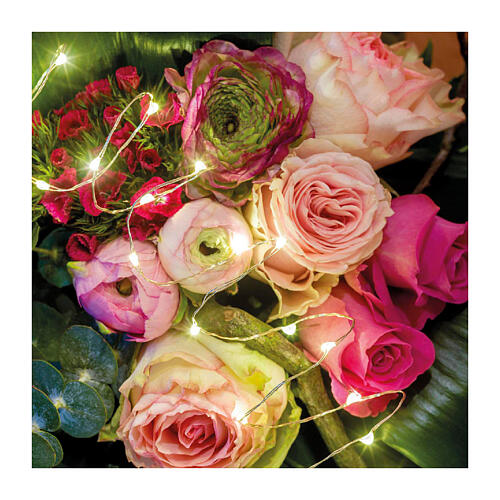 Lampki choinkowe 60 mikro-LED, srebrny odsłonięty przewód, 2,95 m, ciepła biel, tylko do wnętrz 4