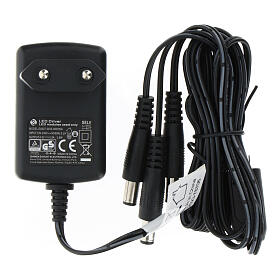 Indoor black IP20 transformer of 4.5V with 3 DC plugs