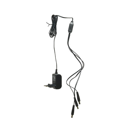 Indoor black IP20 transformer of 4.5V with 3 DC plugs 2