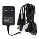 Indoor black IP20 transformer of 4.5V with 3 DC plugs s1