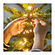 Cascata luminosa 408 micro LED branco quente fio prateado para árvore de Natal de 180 cm int/ext s3